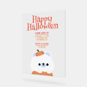 かわいいシンプルおもしろいハローウィンパーティ アクリルサイン (傾斜)