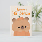 かわいいシンプルおもしろいハローウィンパーティ サンキューカード (スタンド正面)