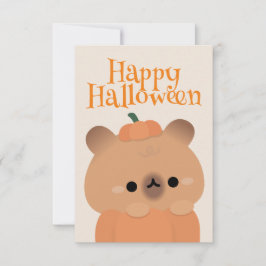 かわいいシンプルおもしろいハローウィンパーティ サンキューカード