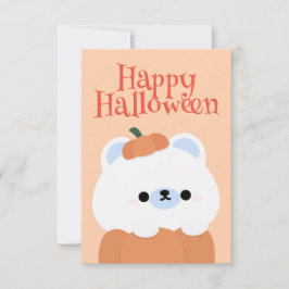 かわいいシンプルおもしろいハローウィンパーティ サンキューカード