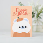 かわいいシンプルおもしろいハローウィンパーティ サンキューカード (スタンド正面)