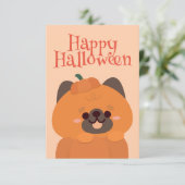 かわいいシンプルおもしろいハローウィンパーティ サンキューカード (スタンド正面)