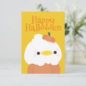 かわいいシンプルおもしろいハローウィンパーティ サンキューカード (スタンド正面)