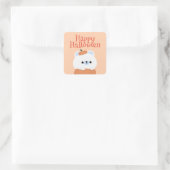 かわいいシンプルおもしろいハローウィンパーティ スクエアシール (バッグ)