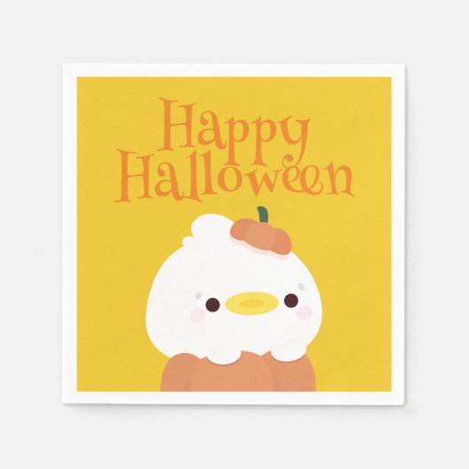 かわいいシンプルおもしろいハローウィンパーティ スタンダードカクテルナプキン (正面)