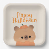 かわいいシンプルおもしろいハローウィンパーティ ペーパープレート (正面)