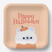 かわいいシンプルおもしろいハローウィンパーティ ペーパープレート (正面)