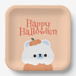 かわいいシンプルおもしろいハローウィンパーティ ペーパープレート