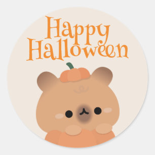 かわいいシンプルおもしろいハローウィンパーティ ラウンドシール