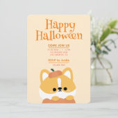 かわいいシンプルおもしろいハローウィンパーティ 招待状 (スタンド正面)