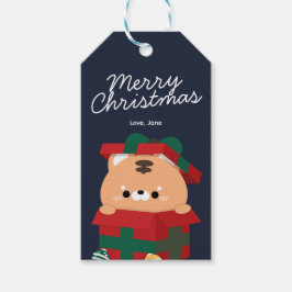 かわいいシンプルおもしろいメリークリスマス ギフトタグ