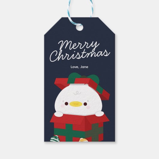 かわいいシンプルおもしろいメリークリスマス ギフトタグ (正面)