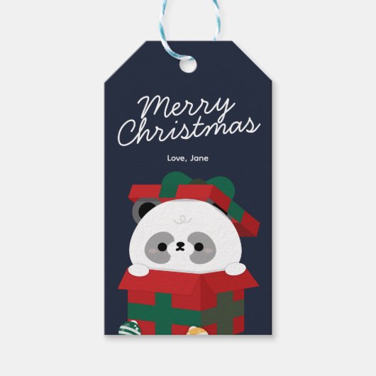 かわいいシンプルおもしろいメリークリスマス ギフトタグ (正面)