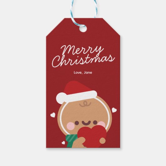 かわいいシンプルおもしろいメリークリスマス ギフトタグ (正面)