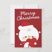 かわいいシンプルおもしろいメリークリスマス サンキューカード (正面)