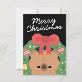 かわいいシンプルおもしろいメリークリスマス サンキューカード (正面)