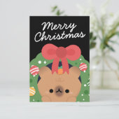 かわいいシンプルおもしろいメリークリスマス サンキューカード (スタンド正面)