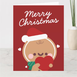 かわいいシンプルおもしろいメリークリスマス サンキューカード