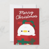 かわいいシンプルおもしろいメリークリスマス サンキューカード (正面)