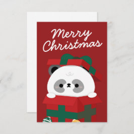 かわいいシンプルおもしろいメリークリスマス サンキューカード