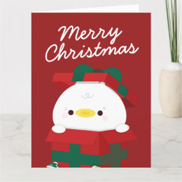 かわいいシンプルおもしろいメリークリスマス サンキューカード