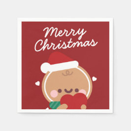 かわいいシンプルおもしろいメリークリスマス スタンダードカクテルナプキン