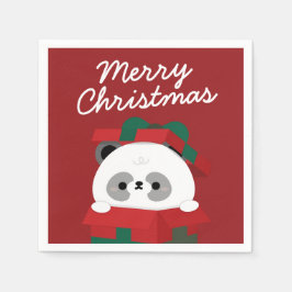 かわいいシンプルおもしろいメリークリスマス スタンダードカクテルナプキン