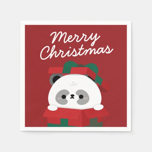 かわいいシンプルおもしろいメリークリスマス スタンダードカクテルナプキン (正面)