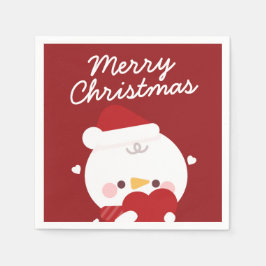 かわいいシンプルおもしろいメリークリスマス スタンダードカクテルナプキン