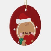 かわいいシンプルおもしろいメリークリスマス セラミックオーナメント (右)