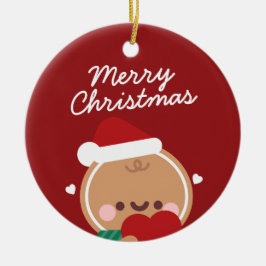 かわいいシンプルおもしろいメリークリスマス セラミックオーナメント