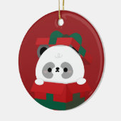 かわいいシンプルおもしろいメリークリスマス セラミックオーナメント (左)