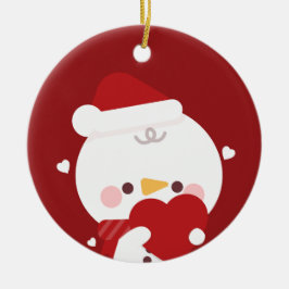 かわいいシンプルおもしろいメリークリスマス セラミックオーナメント