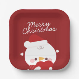 かわいいシンプルおもしろいメリークリスマス ペーパープレート