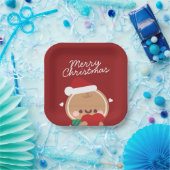 かわいいシンプルおもしろいメリークリスマス ペーパープレート (パーティー)