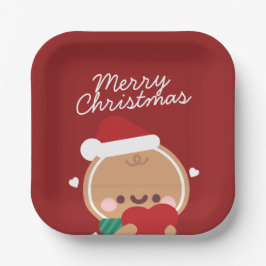 かわいいシンプルおもしろいメリークリスマス ペーパープレート
