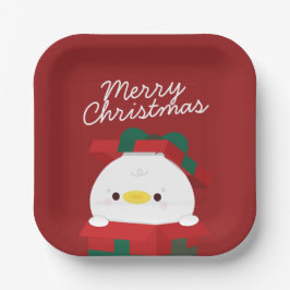 かわいいシンプルおもしろいメリークリスマス ペーパープレート