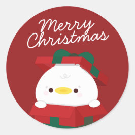 かわいいシンプルおもしろいメリークリスマス ラウンドシール