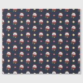 かわいいシンプルおもしろいメリークリスマス ラッピングペーパー (フラット)