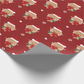 かわいいシンプルおもしろいメリークリスマス ラッピングペーパー (角)