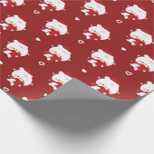 かわいいシンプルおもしろいメリークリスマス ラッピングペーパー (角)