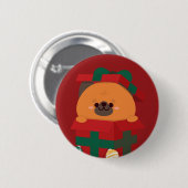 かわいいシンプルおもしろいメリークリスマス 缶バッジ (正面&裏面)