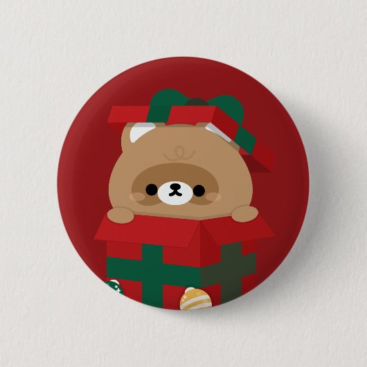 かわいいシンプルおもしろいメリークリスマス 缶バッジ (正面)