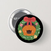 かわいいシンプルおもしろいメリークリスマス 缶バッジ (正面&裏面)
