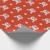 かわいいシンプルおもしろい中国の新年 ラッピングペーパー (角)
