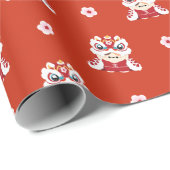 かわいいシンプルおもしろい中国の新年 ラッピングペーパー (ロールコーナー)