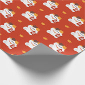 かわいいシンプルおもしろい中国の新年 ラッピングペーパー (角)