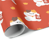 かわいいシンプルおもしろい中国の新年 ラッピングペーパー (ロールコーナー)