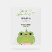 かわいいシンプルおもしろい誕生会 アクリルサイン (正面)