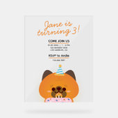 かわいいシンプルおもしろい誕生会 アクリルサイン (正面)